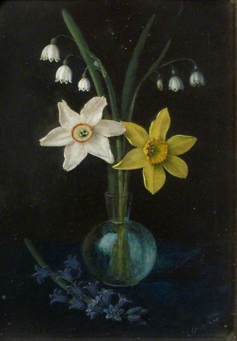 Four Natives of Ancient Britain, Daffodils, Narcissi, Lily of the Valley, and Bluebells