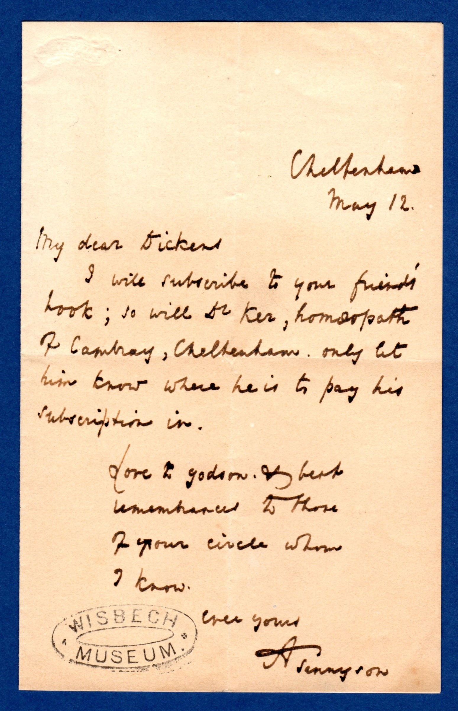 Lord Alfred Tennyson. May 12 18??